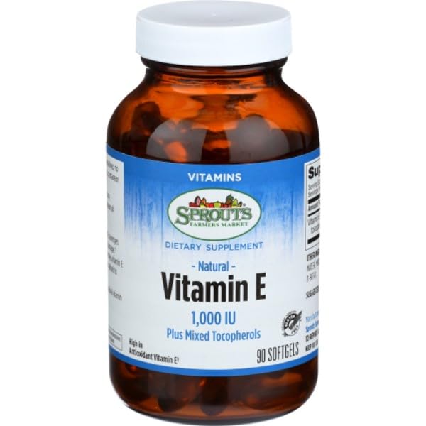 Sprouts Vitamina E 1000 UI cápsulas blandas paquete de 90