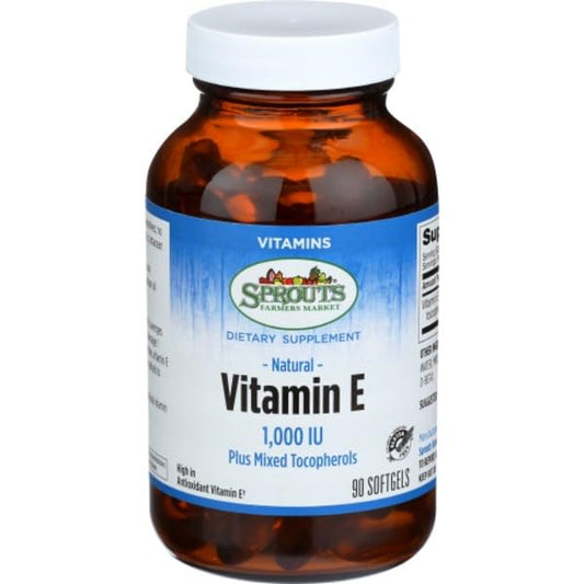 Sprouts Vitamina E 1000 UI cápsulas blandas paquete de 90