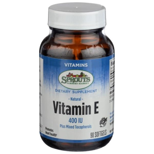 Sprouts Vitamina E 400 UI cápsulas blandas paquete de 90