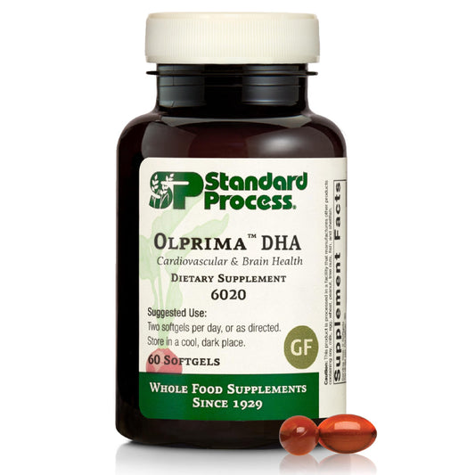 Caja de Standard Process Olprima DHA 60 cápsulas