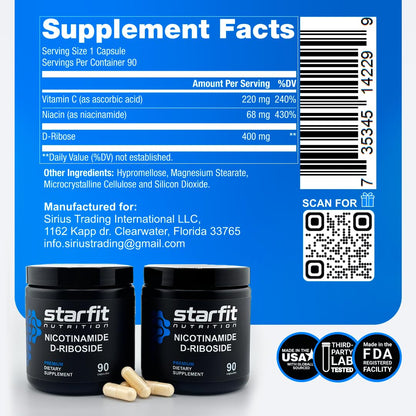 STARFIT suplemento premium para energía celular y longevidad