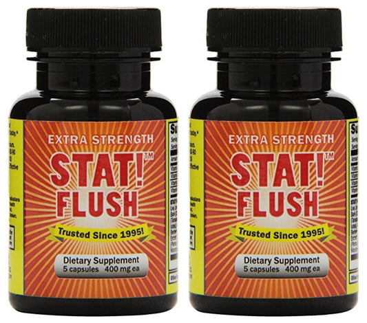Botellas de suplemento Stat Flush en paquete de 2