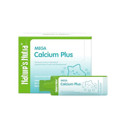 Stickpack individual MEGA Calcio Plus sabor durazno