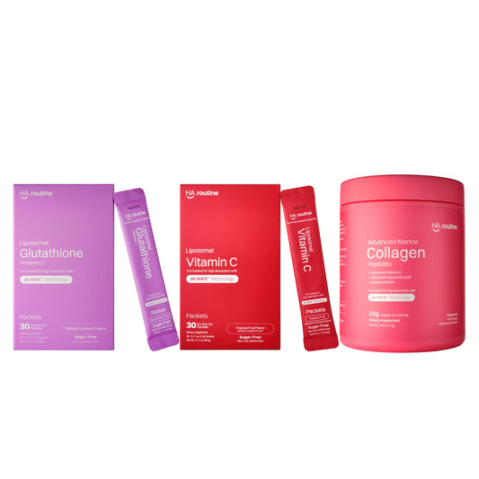 Paquete de sticks de glutatión liposomal colágeno y vitamina c Haroutine