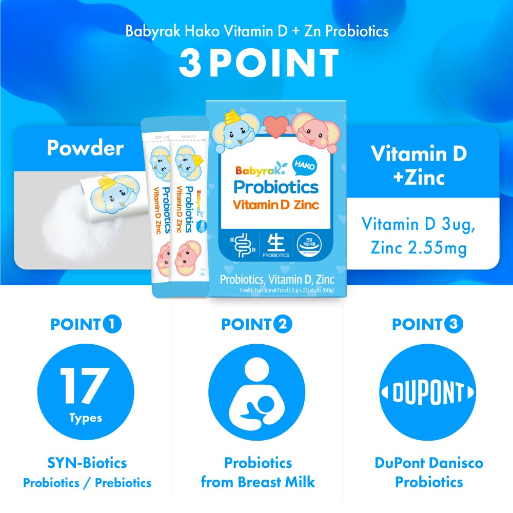 Sticks de probióticos babyrak para salud infantil