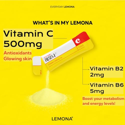 Sticks de vitamina C LEMONA sabor limón para piel y cabello