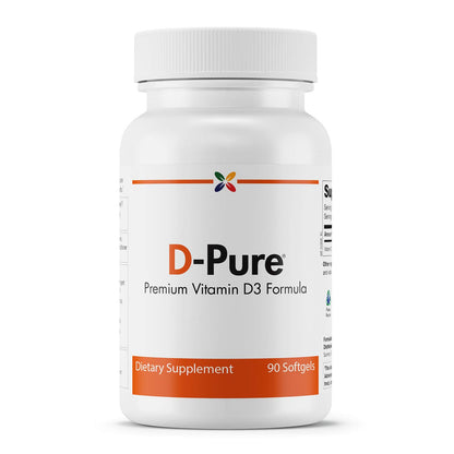 Stop Aging Now D-Pure Vitamina D3 5000 IU frasco 90 softgeles