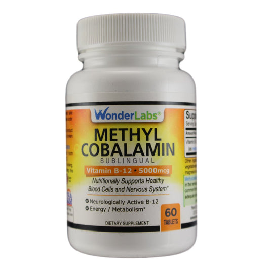 Sublingual Vitamina B-12 Methylcobalamina 5000mcg 60 tabletas.