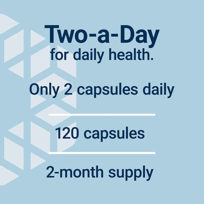 Suministro de 2 meses, solo 2 cápsulas al día de multivitamínico.