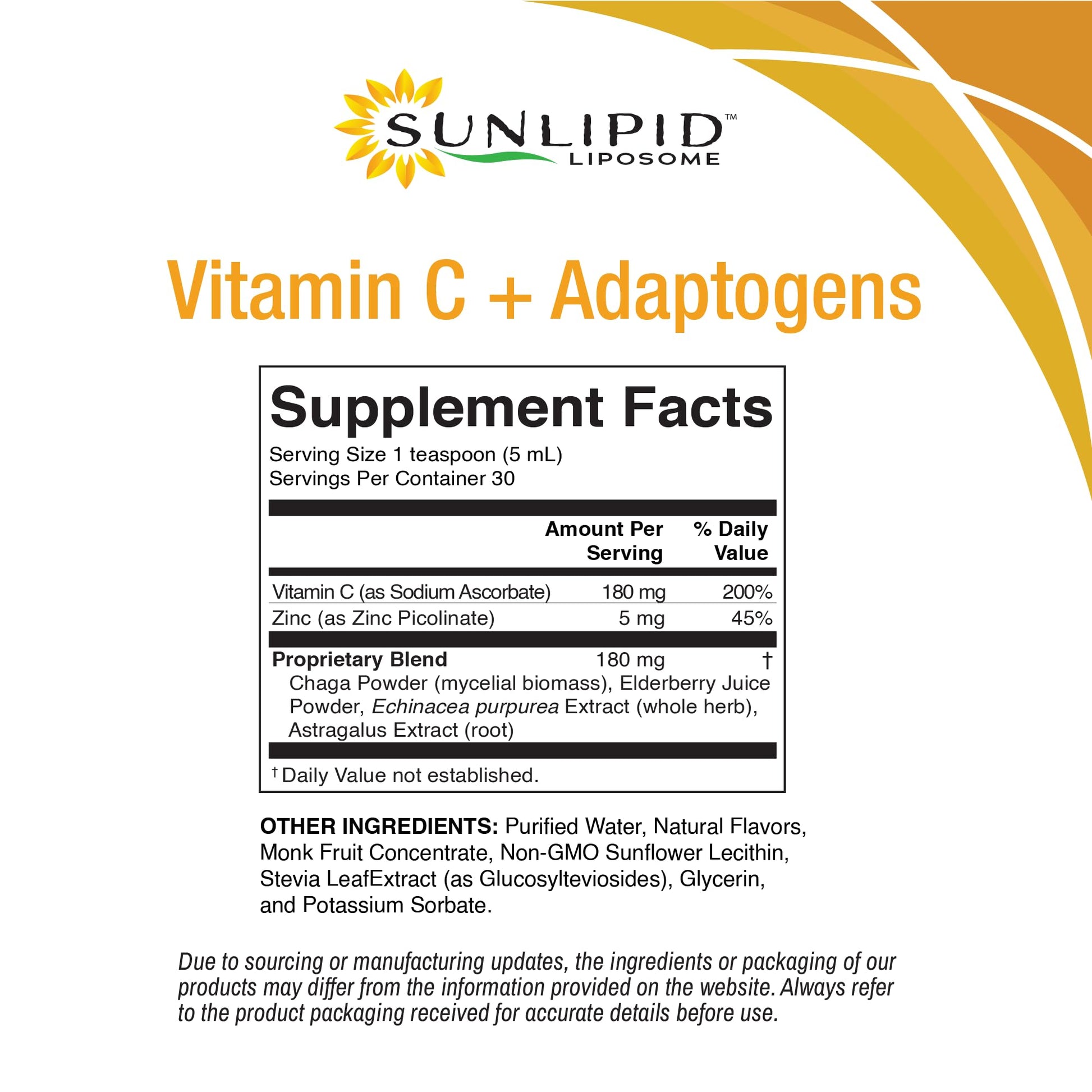 Sunlipid suplemento antioxidante vitamina c liposomal con adaptógenos
