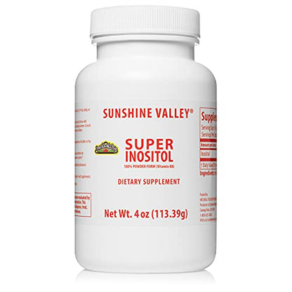 Sunshine Valley Super Inositol polvo suplemento fertilidad envase duplicado