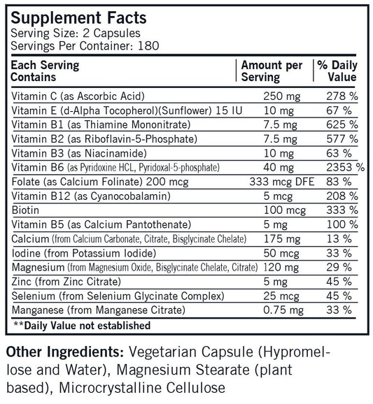Etiquetas de ingredientes de Super Nu-Thera