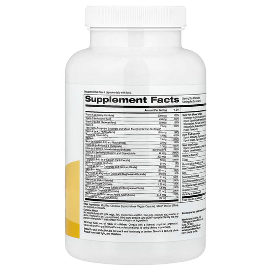 Detalle de cápsulas vegetales Super Nutrition mujeres