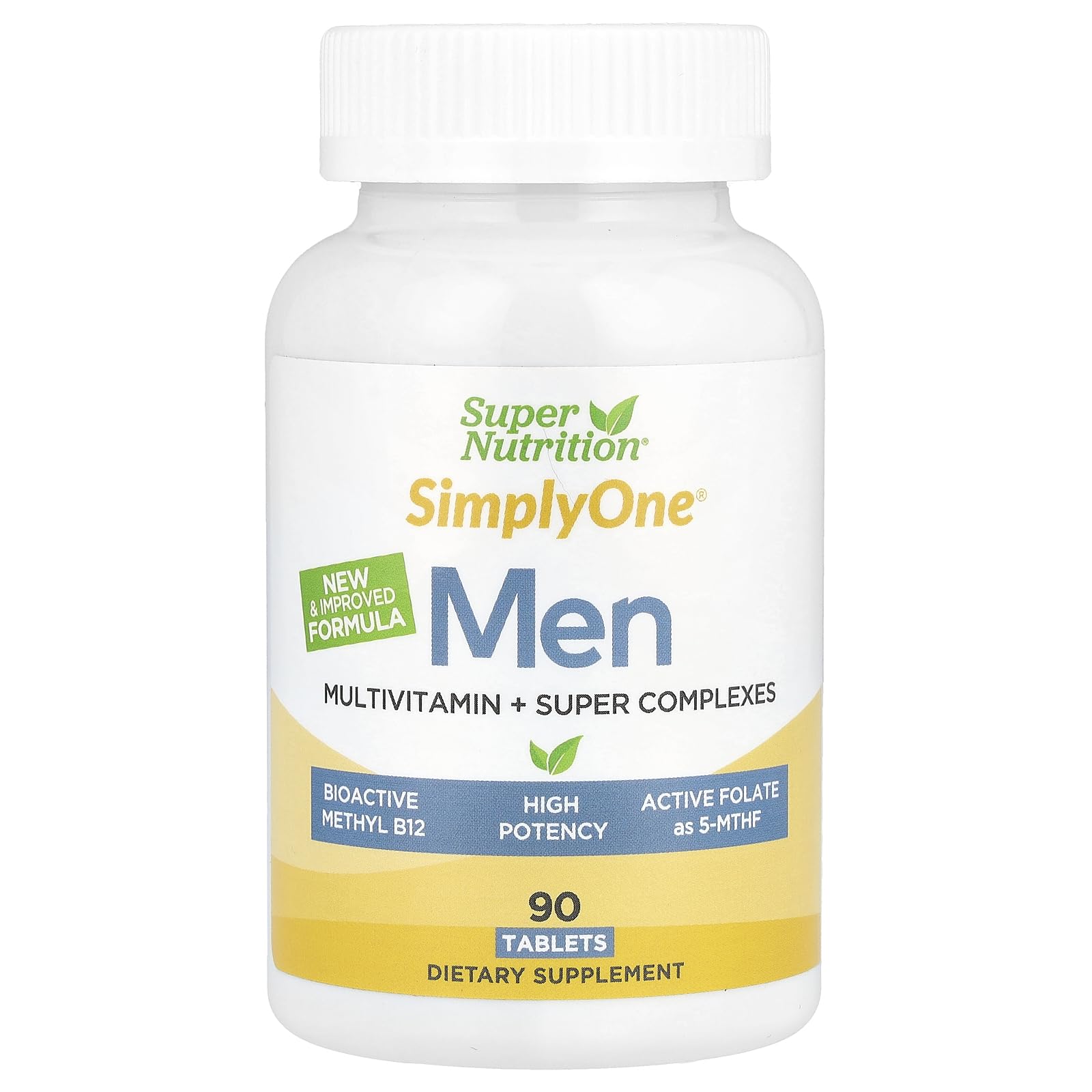 Super Nutrition SimplyOne multivitaminas hombre botella frontal