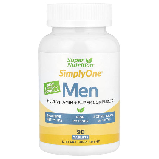 Super Nutrition SimplyOne multivitaminas hombre botella frontal