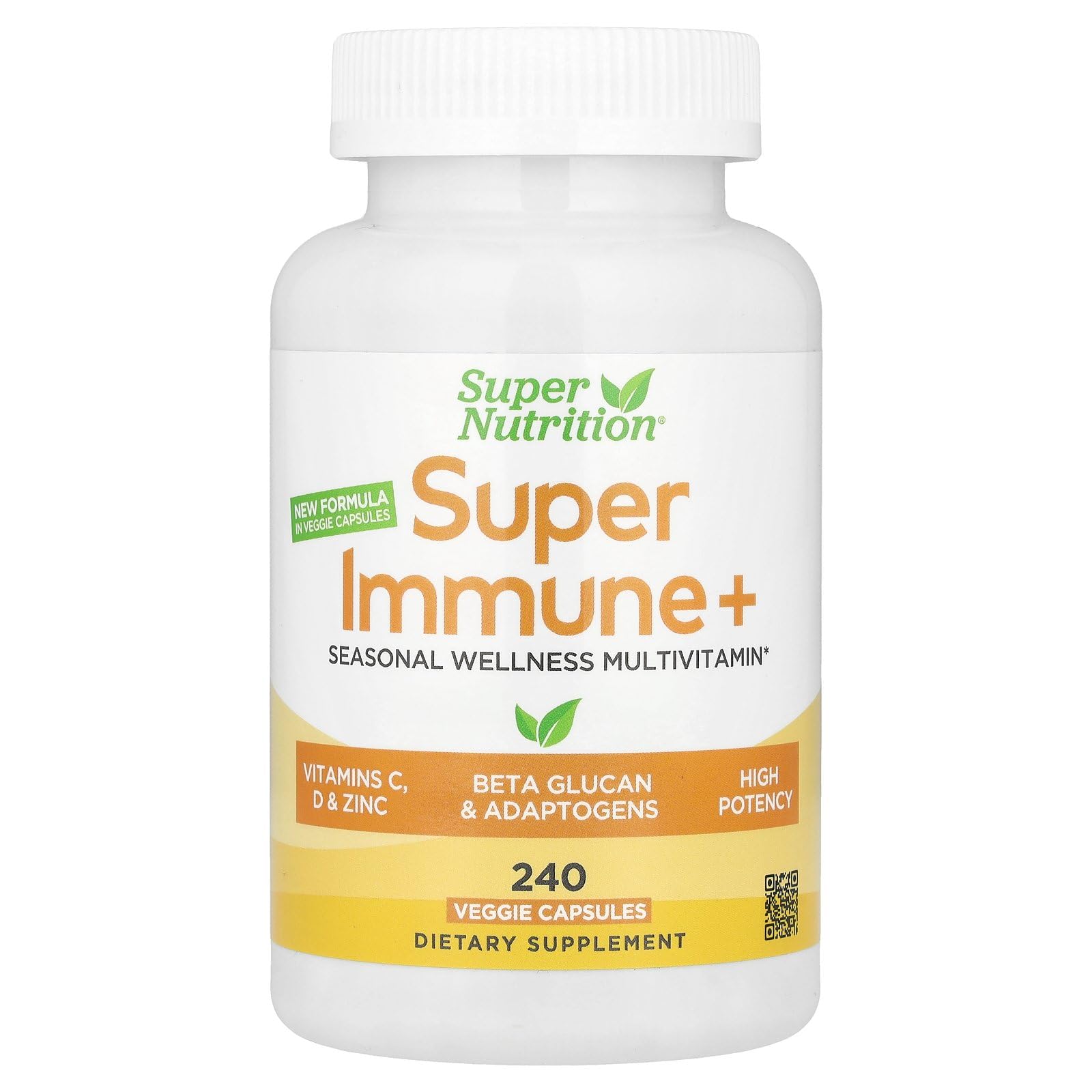 Super Nutrition Super Immune+ Multivitamínico en botella