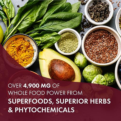 superalimentos y hierbas superiores del multivitamínico