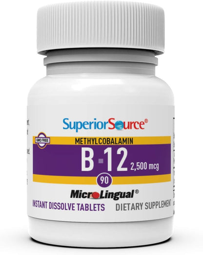 Detalle etiqueta vitamin b12 metilcobalamina superior source microlingual
