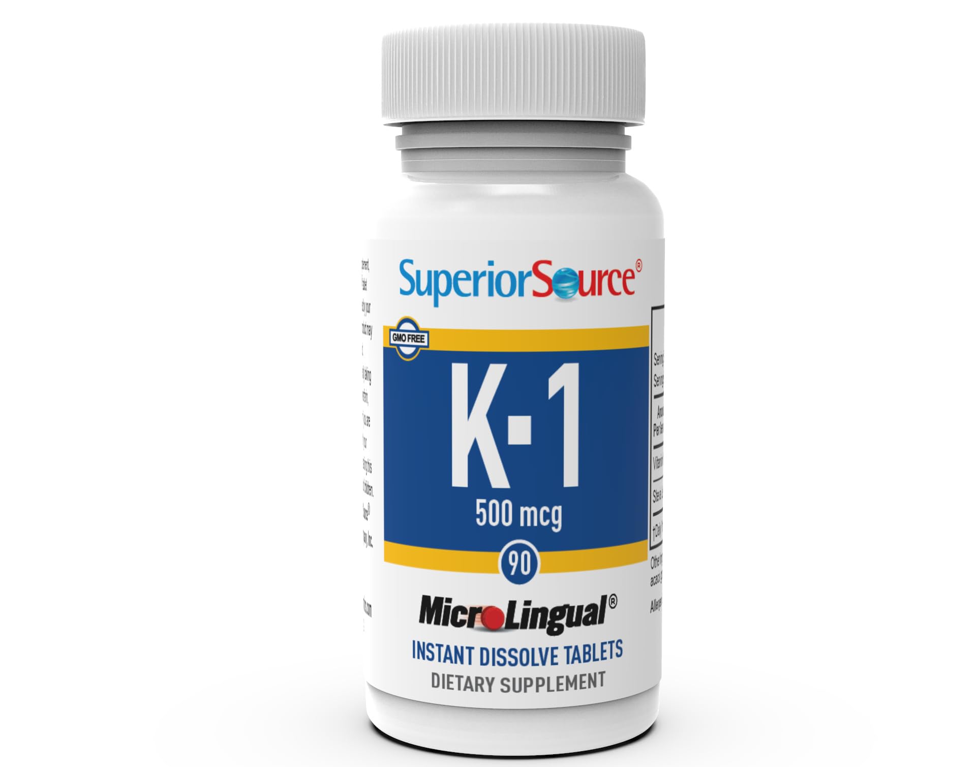 Superior Source etiqueta frontal suplemento vitamina K1