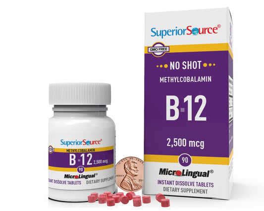 Paquete superior source con vitamin b12 2500 mcg micro lingual