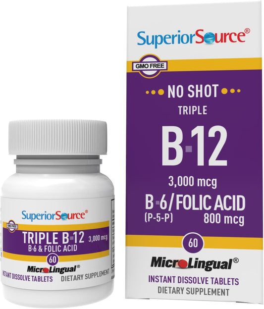 Superior Source Triple B12 3000mcg paquete frontal