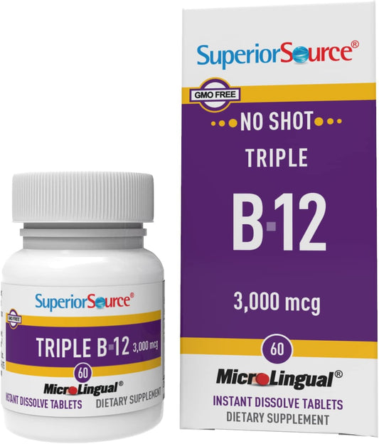 Superior Source Triple B-12 3000 mcg suplemento salud corazón