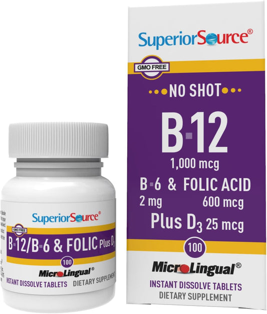 Superior Source vitamina B12 cianocobalamina 1000 mcg