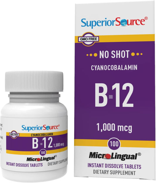 Superior Source vitamina b12 tabletas sublinguales 1000 mcg