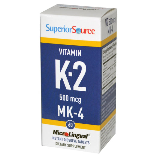 Superior Source vitamina k-2 detalle tabletas sublinguales