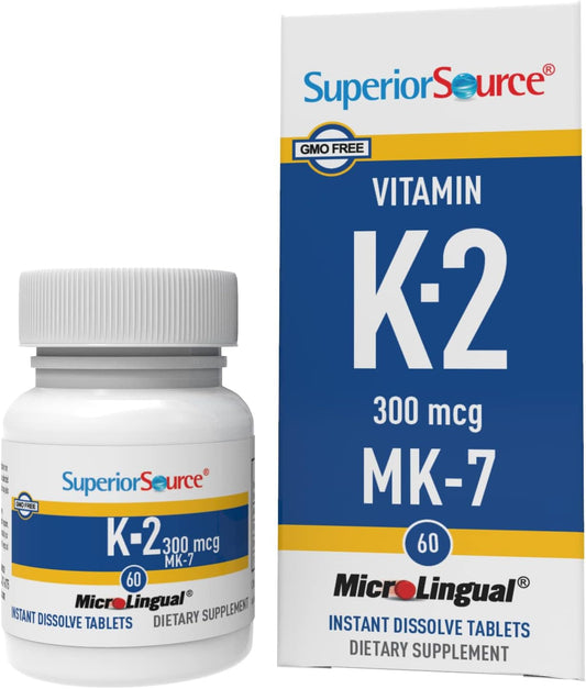 Superior Source vitamina K2 MK-7 300 mcg 60 tabletas