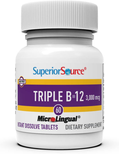 Superior Source vitaminas B-12 metilcobalamina y cianocobalamina