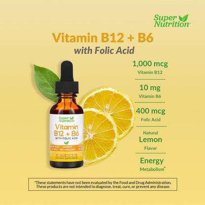 SuperNutrition Vitamina B12 + B6 para energía