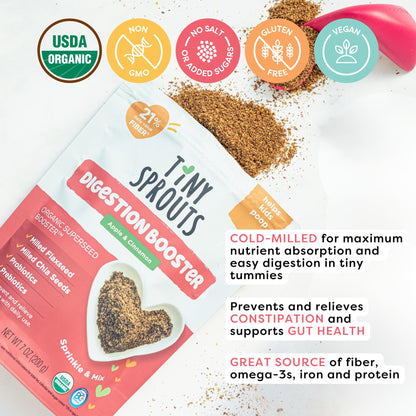 Adición de supersemillas en yogur y comida para bebés