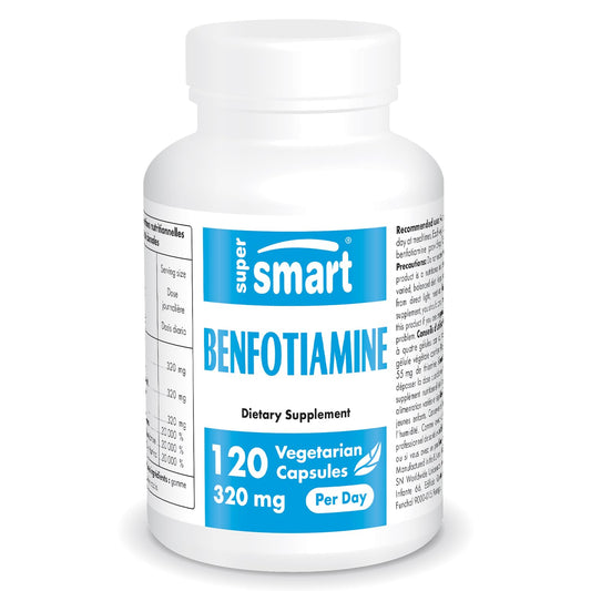 Supersmart suplemento benfotiamina 320mg 120 cápsulas veganas