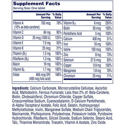 Suplementación detallada de One A Day