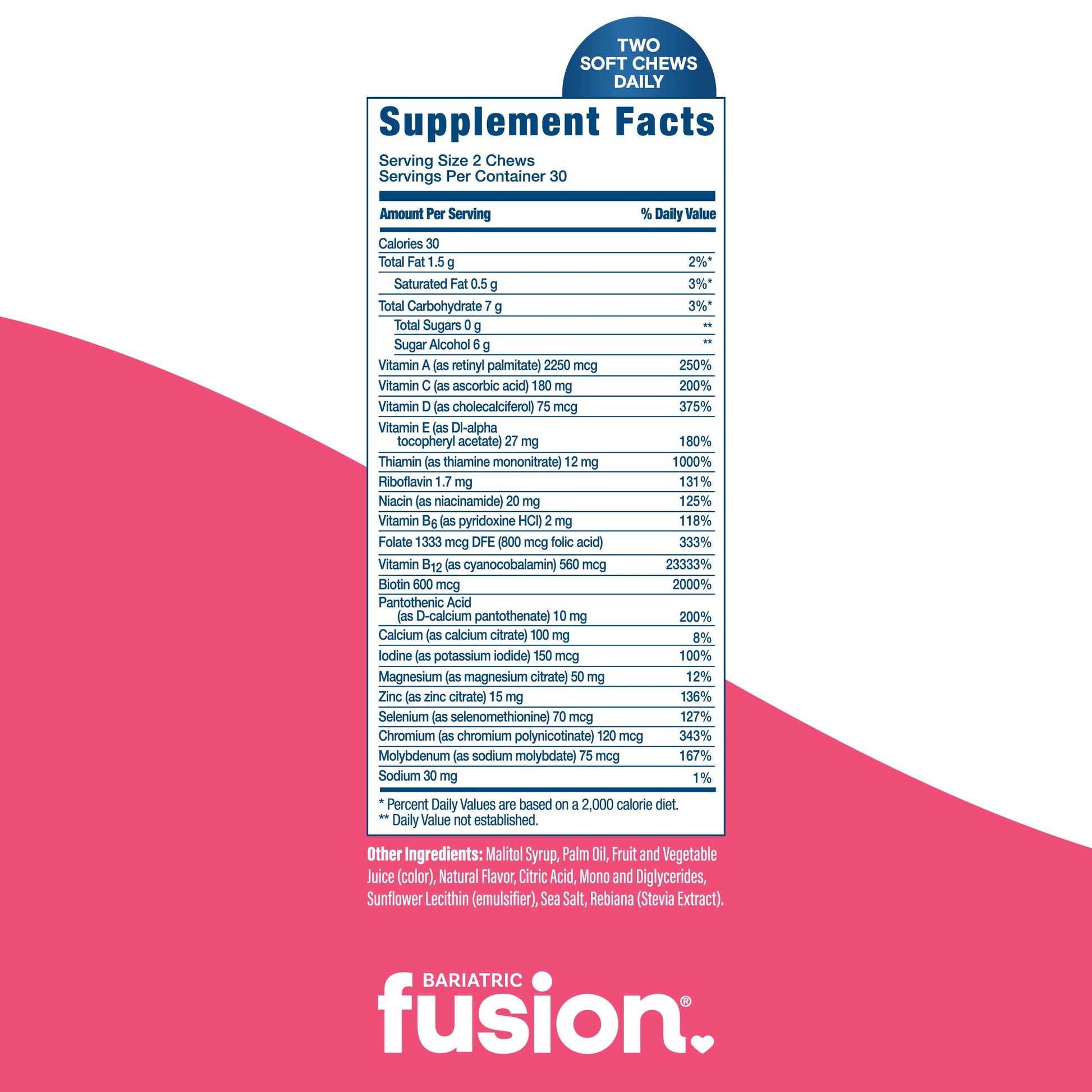 Suplementarios hechos por Bariatric Fusion para nutrición bariátrica