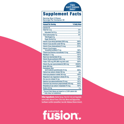 Suplementarios hechos por Bariatric Fusion para nutrición bariátrica