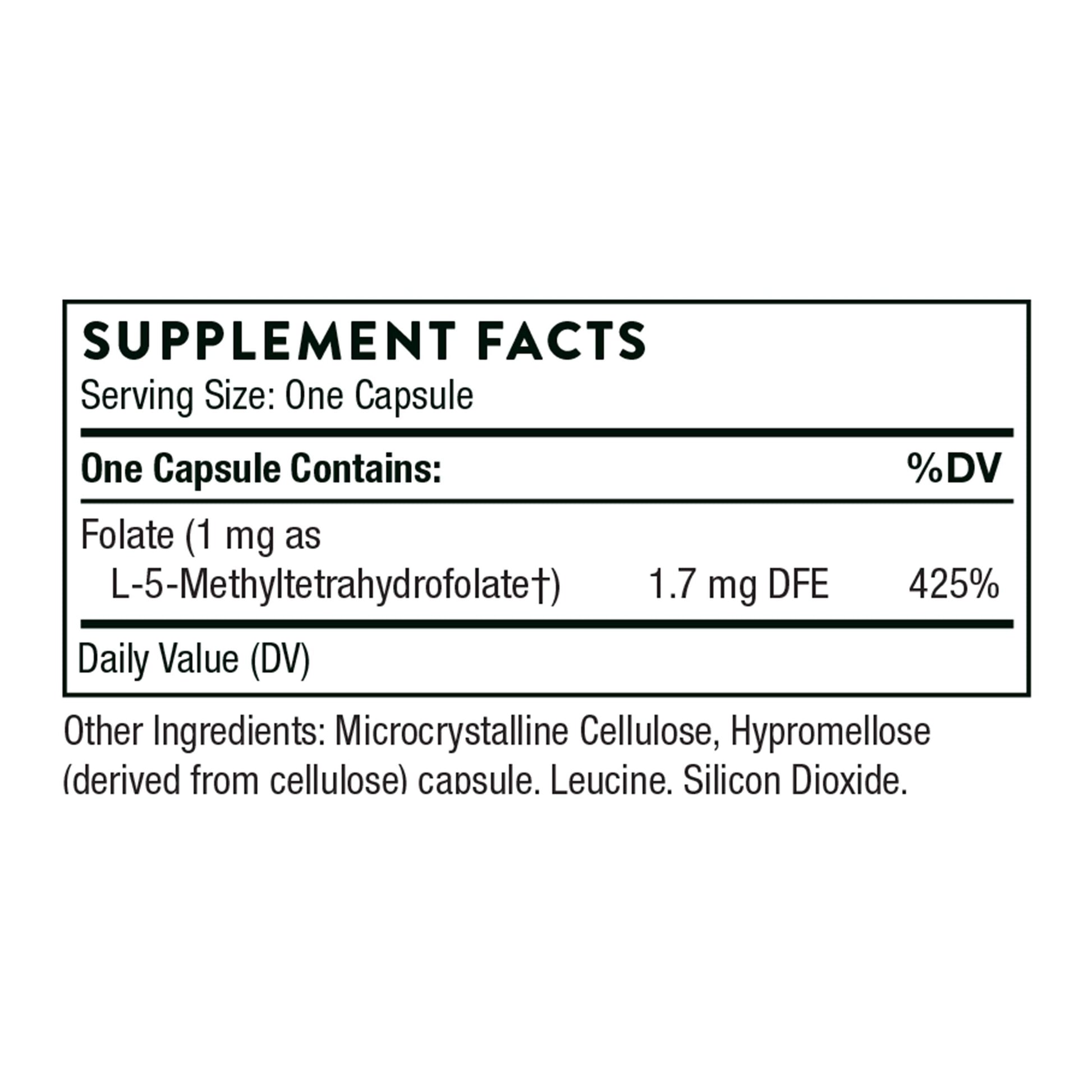 Suplemento 5-mthf y vitamima b12 thorne para salud cardíaca