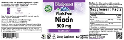 Suplemento 60 cápsulas veganas niacina Bluebonnet