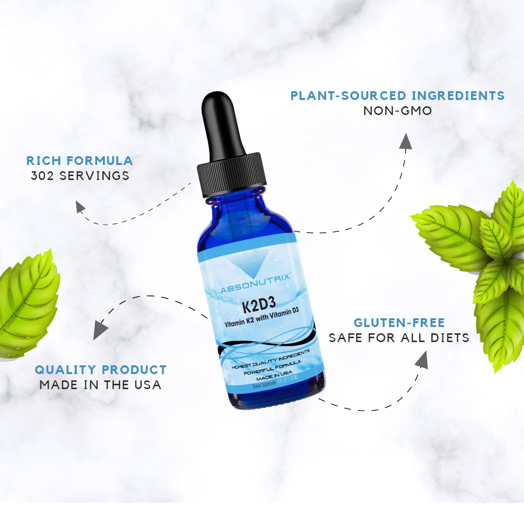 Suplemento Absonutrix K2D3 vitamina K2 y D3 líquida