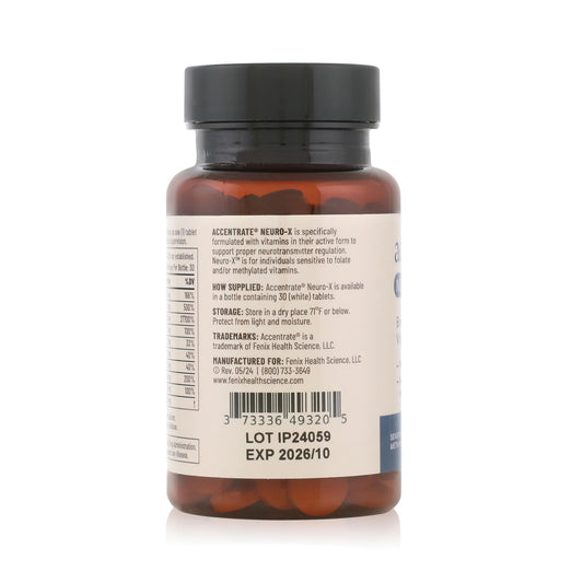 Suplemento Accentrate Neuro X vitaminas b activas metilfolato