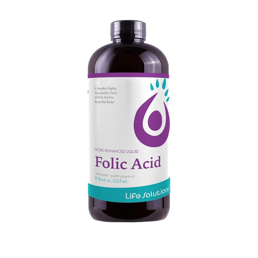 Suplemento ácido-fólico líquido Life Solutions sabor baya 8 oz
