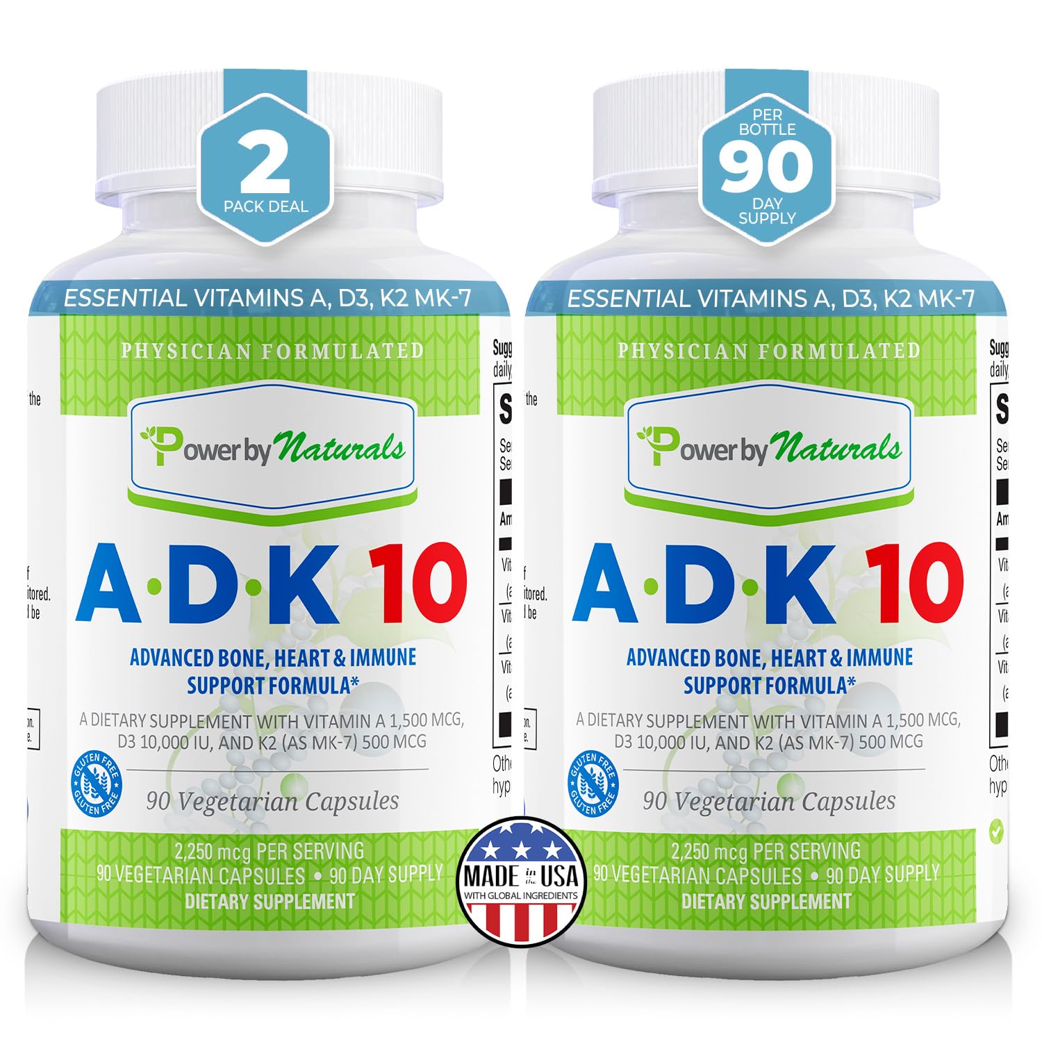 Suplemento ADK 10 Power By Naturals caja frontal