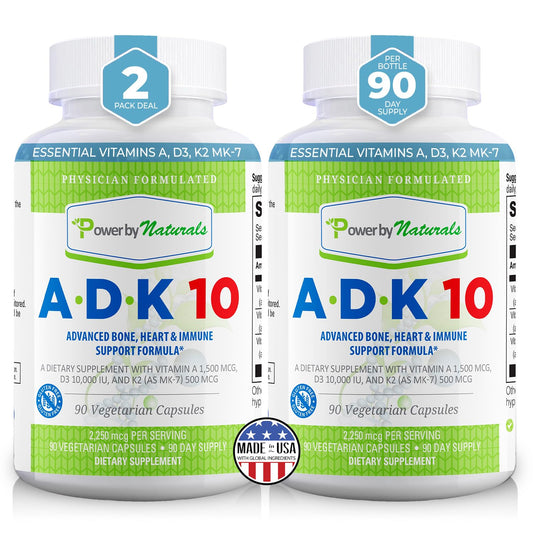 Suplemento ADK 10 Power By Naturals caja frontal
