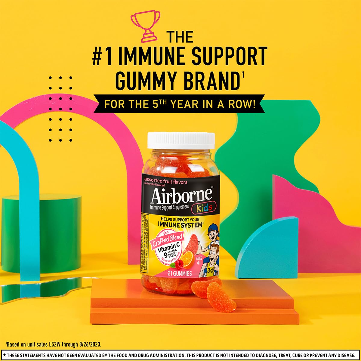 Suplemento Airborne para niños con selenio y hierro