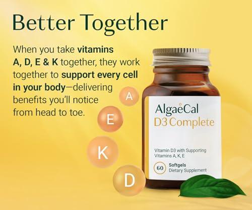 Suplemento Algaecal vitaminas D3, A, E, K 4 en 1
