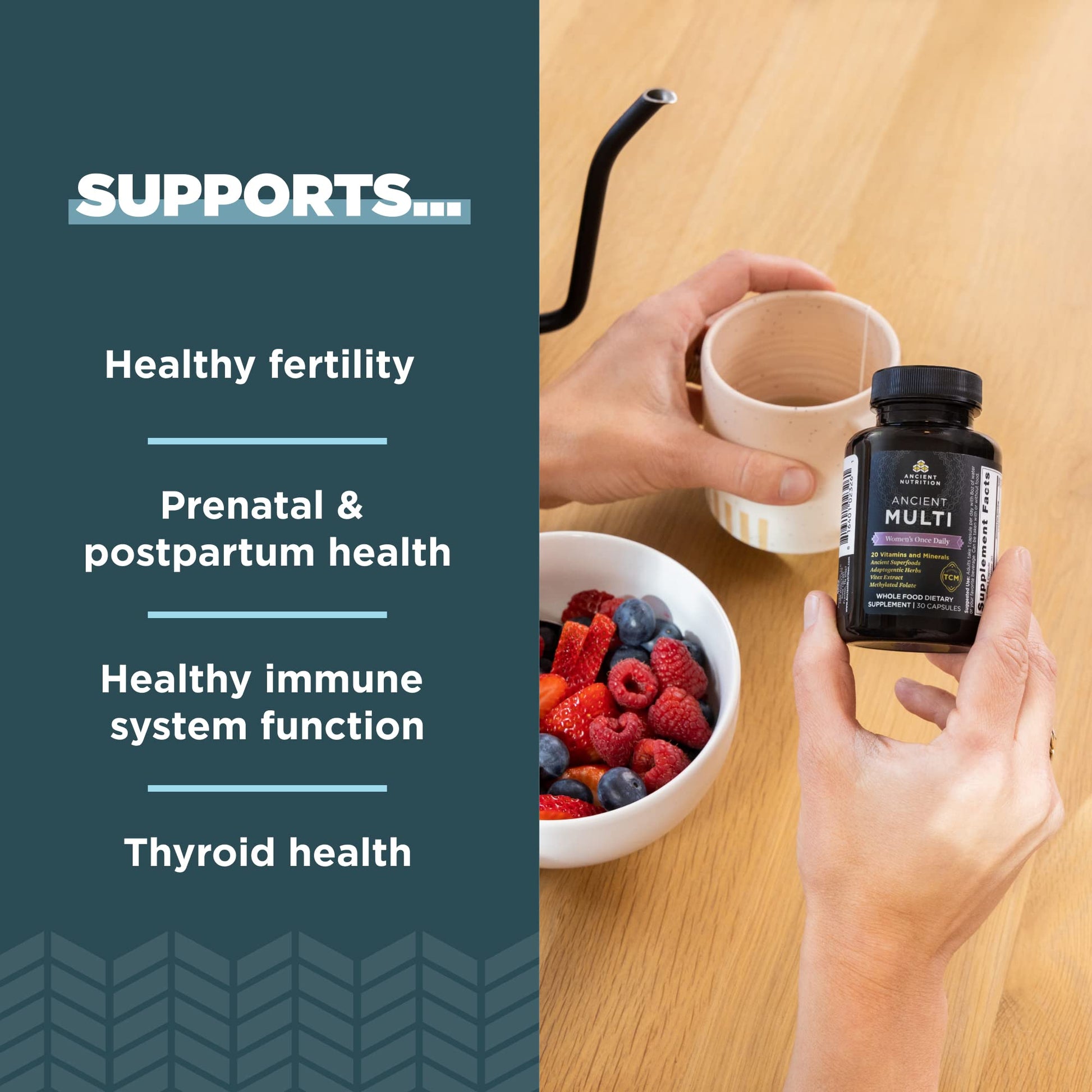 Suplemento alimenticio para hombres y mujeres - Ancient Nutrition