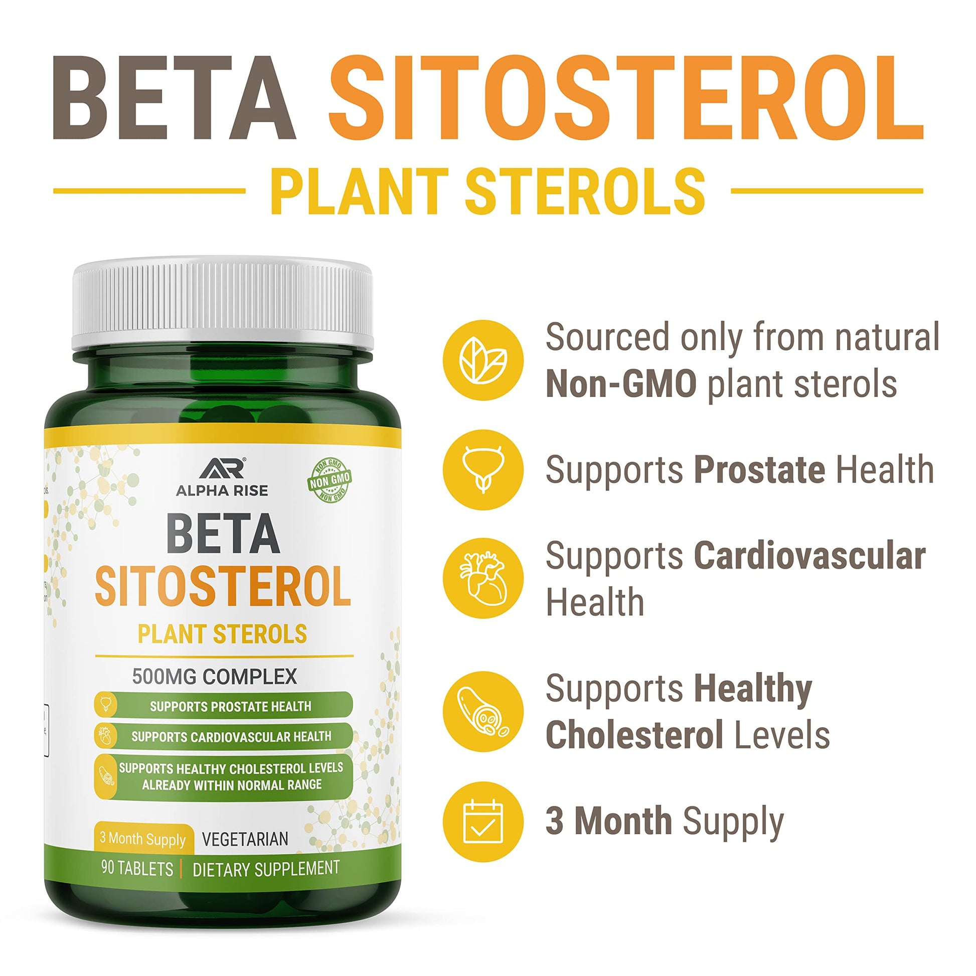 Suplemento ALPHA RISE vitaminas ADK y beta sitosterol plantas naturales