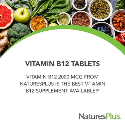 Suplemento alta potencia vitamina B12 NaturesPlus