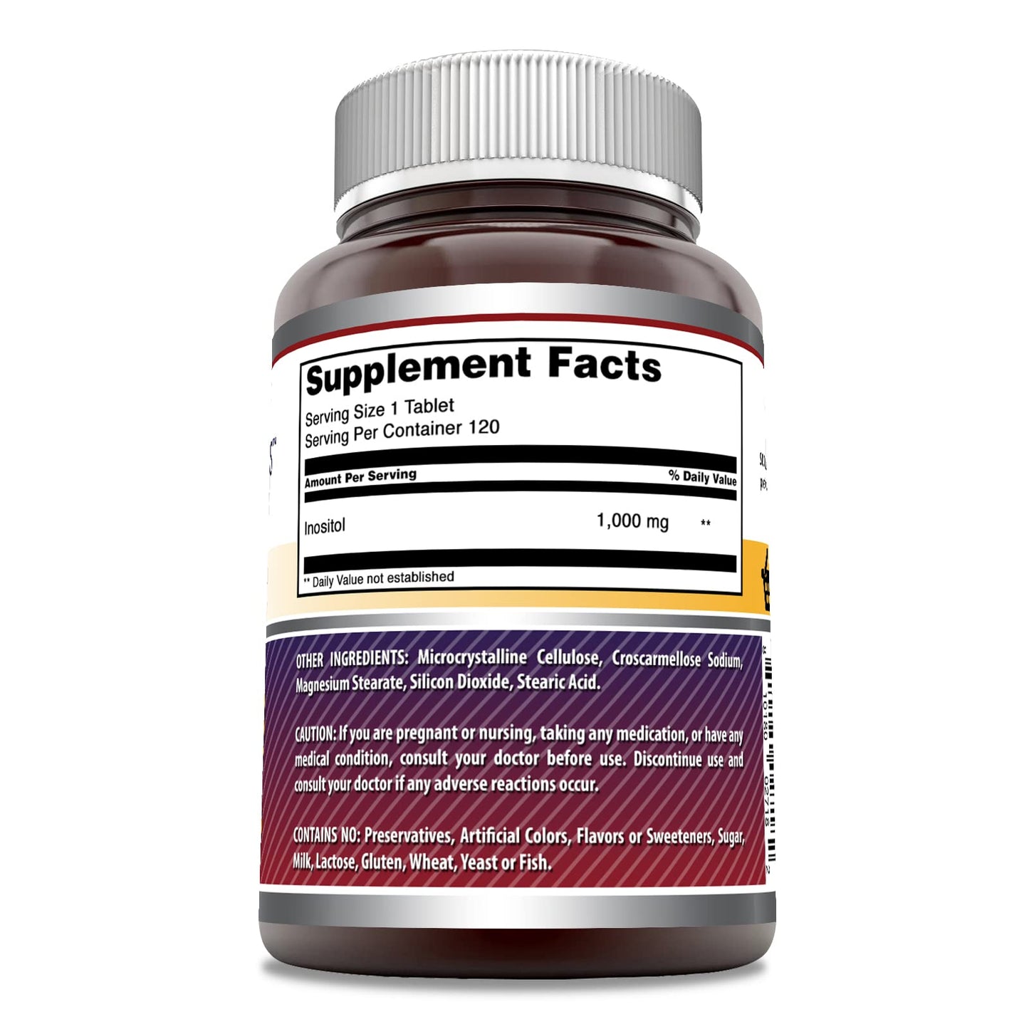 Suplemento Amazing Formulas inositol sin gluten no transgénico